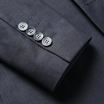 Men's Solid Color Business Suit 2025 High Quality Fashion Banquet Wedding Trend Groom Best Man Single 3/2/1