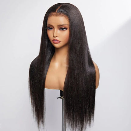 Malaysia Bone Straight 13*5*2 T Lace Wigs For Black Women 180% Density Silky Straight Transparent Human Hair Lace Front Wigs