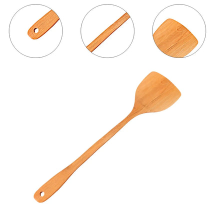 Spatule de cuisine en bois, cuillère à riz, accessoires, spatule en bois, ustensile de cuisine pour dessert, cuisine à domicile, soupe