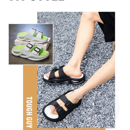Slippers summer new breathable men's casual outdoor beach shoes classic slippers soft-sole non-slip comfort thick-sole sandals