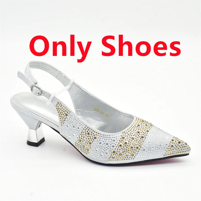 Designer Shoe and Bag Sets From Italy Original Italian Shoes and Bag Set for Women Wedding Shoes for Women Bride Party Pumps