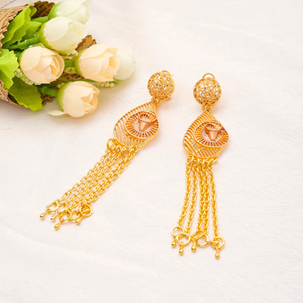 Liffly 24K Alloy Dubai Jewelry Sets for Women Gold Color Necklace Earrings Bracelet African Bridal Wedding Jewellery Wholesale