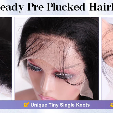 38 42 48 Inch 13x6 HD Transparent Bone Straight Lace Front Wigs 300 Density Straight Lace Front Wigs Brazilian Human Hair Wigs