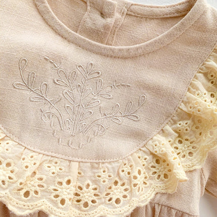 2023 Autumn Baby Girls Romper One Piece Bodysuit + Hat Newborn Cotton Long Sleeve Jumpsuit Baju