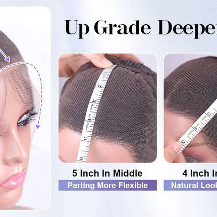 38 42 48 Inch 13x6 HD Transparent Bone Straight Lace Front Wigs 300 Density Straight Lace Front Wigs Brazilian Human Hair Wigs