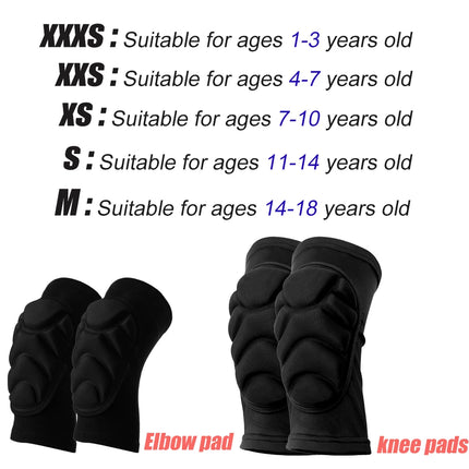 1Pair Kids Knee Pads and Elbow Pads Set Toddler Soft Protective Gear, Sport Protective Kneepad Skate Football Volleyball Cycling