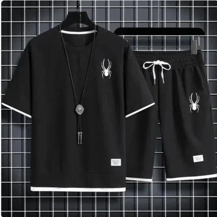 2025 Men's New Fashion Set, Casual Sportswear, Korean Fashion Classic, Summer Handsome Men's Set