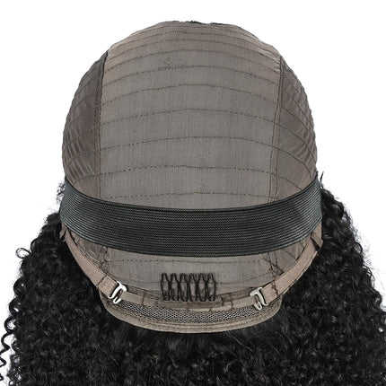 250% Afro Kinky Human Hair Wig With Bangs Machine Made Afro Kinky Curly Wigs For Women Brazilian Glueless Wigs 12“-16“ HairUGo