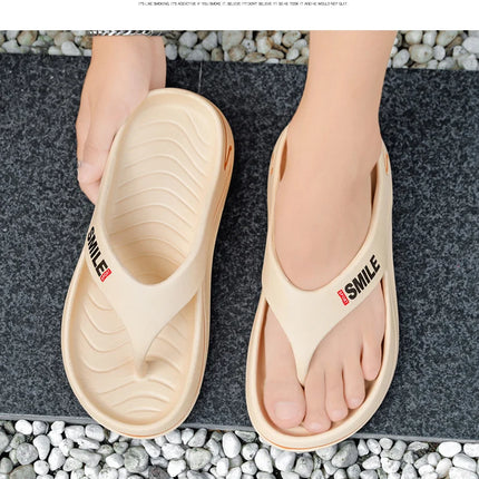 2025 Summer Man Slippers Soft Bottom Slides Non-slip Thick Soled Men's Slippers Flip Flops Indoor Outdoor Beach Sandals