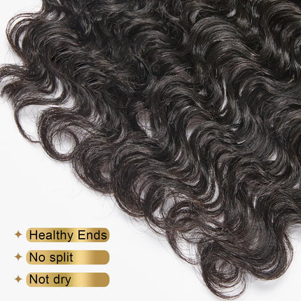 100% Human Hair Bundle Premium Loose Deep Wave Bundle 16A Brazilian Hair 22 Inch Long Lasting Natural Black for black women  ﻿