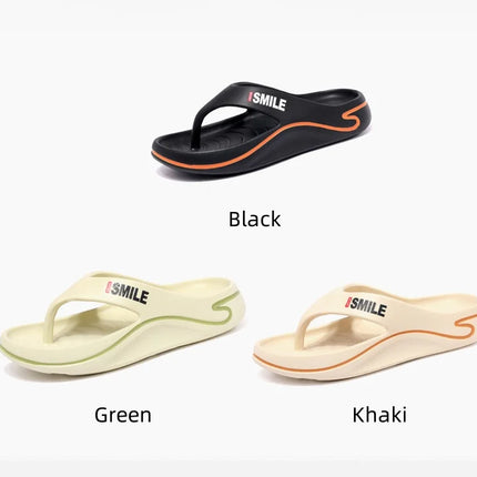 2025 Summer Man Slippers Soft Bottom Slides Non-slip Thick Soled Men's Slippers Flip Flops Indoor Outdoor Beach Sandals