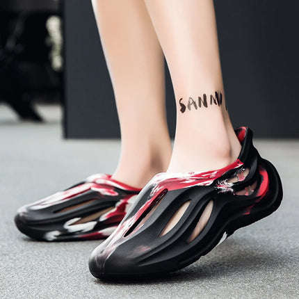 Summer Men Slippers Camouflage Design Sandals Outdoor Clogs Trend Casual Sandals Quick Dry Beach Slippers Comfortable Home Shoes