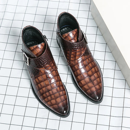 Hot Selling Pointed Chelsea Boots Europe America English Style High Top Shoes Men's Ankle Boots Office Men's Business Boots