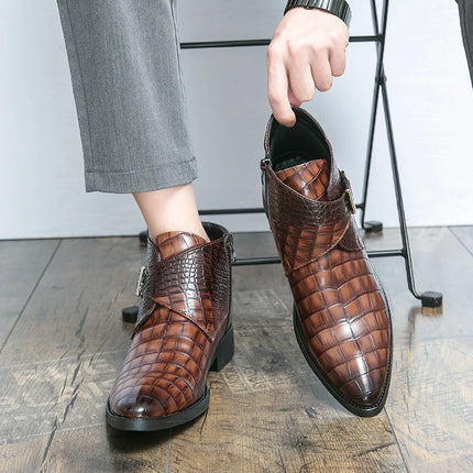 Hot Selling Pointed Chelsea Boots Europe America English Style High Top Shoes Men's Ankle Boots Office Men's Business Boots