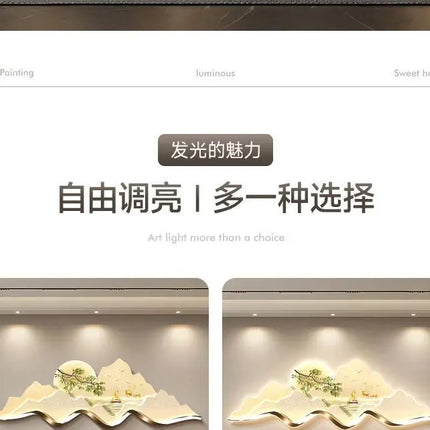 decorative painting LED lighting advanced sense wall lamp painting light luxury atmosphere sofa background wall hanging painting