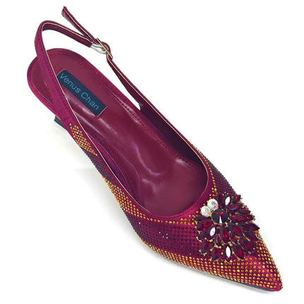 Newest Arrivals Special Design Silver Color African Women Shoes and Bag Set Pointed Toe Pumps for Wedding Party