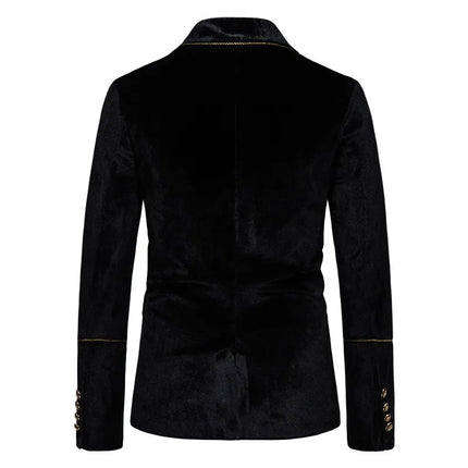 2023 new men's high-end velvet suits fashion casual dress jacket party costumes men's sets