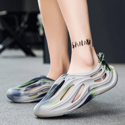 Summer Men Slippers Camouflage Design Sandals Outdoor Clogs Trend Casual Sandals Quick Dry Beach Slippers Comfortable Home Shoes