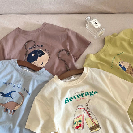 Children's Clothing T-Shirt Kids Clothes Boys Girls Summer Cartoon Tops Short Sleeve Clothes  Cotton Baby Clothing