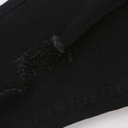 Men Pants Comfortable Jeans Slim Fit Small Feet Scratched Denim Ripped Jeans Streetwear Baggy Jeans Y2k Punk Long Trousers