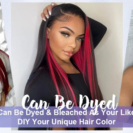 38 42 48 Inch 13x6 HD Transparent Bone Straight Lace Front Wigs 300 Density Straight Lace Front Wigs Brazilian Human Hair Wigs