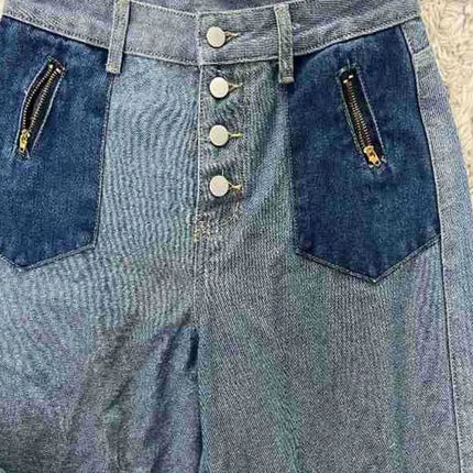 2 Piece Matching Set Spring Streetwear Button Top and Jeans Female Sexy Denim Pant Suits for Ladies wholesale Dropshipping