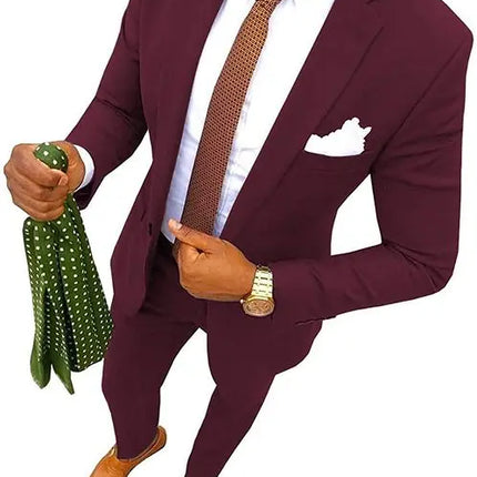 Slim Fit Abiti Uomo Smoking Da Sposo Terno Masculino Prom Blazer Matrimonio Personalizzato 2 Pcs Disfraz De Hombre  Men Suit