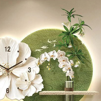 Creative Wall Clock Modern Living Room Wal Ladhesive Watch Nordic Interior LED Luminous Clocks Bedroom Large Clock Noiseless