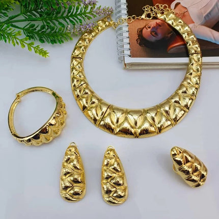EMMA Jewellery Luxury Necklace Jewelry Sets For Women Dubai Gold Color African Arabic Wedding Bridal Collection Sets