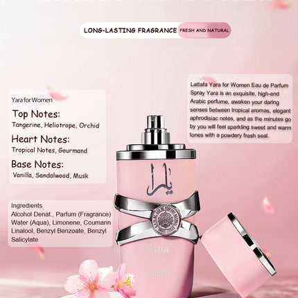 Lattafa Yara Edition For Women Eau de Perfume Spray 3.40 Ounce 100ml Long-Lasting Floral Scent Best Valentine's Day Gif