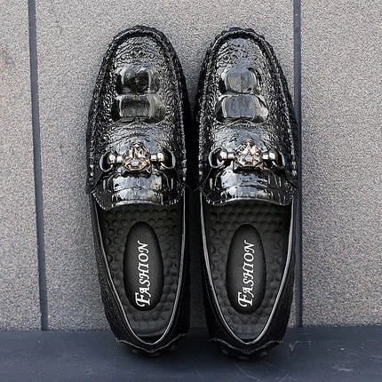 2024 New Stylish Men Big Size 39-48 Casual Moccasins Shoes White Silver Male Formal Business Office Shoes Party Moccasin Loafers