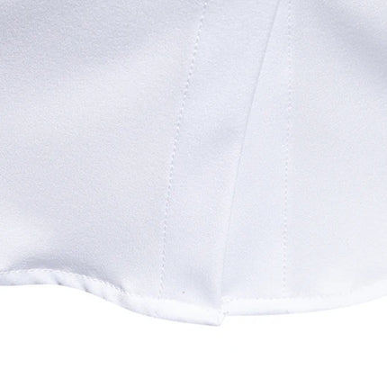 Fashion Man Stand Collar Shirt  Personality Oblique Button Irregular Long Sleeve Business Festival Hombre Mens Dress Shirts