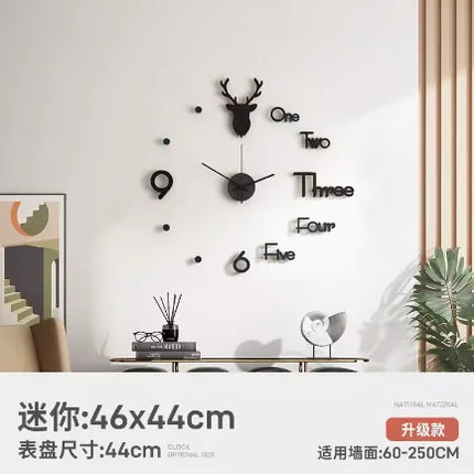 Living Room Wall Clocks Art Mural Luxury Large Aesthetic Modern Wall Watch Creative Large Silent Reloj De Pared Home Decoration