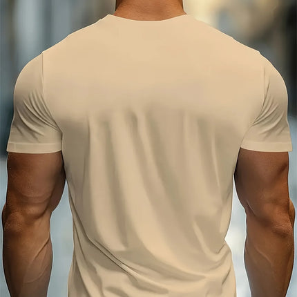 Men's Summer 100 Cotton Fashionable Casual Loose Large Cross and Jesus Letter Printed Sports Round Neck Short Sleeve T-shirt Top