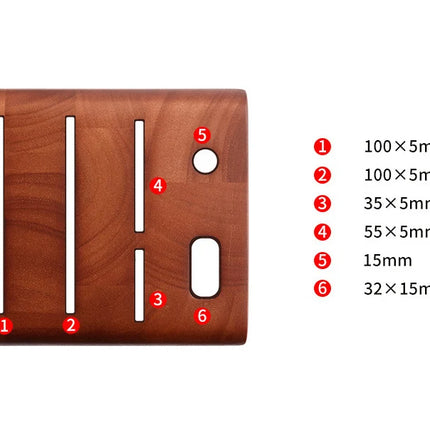 Thick Ebony Wood Kitchen Knife Holder Santoku Cleaver Storage Knife Rack Durable Knife Block Desktop Knife Stand Accessories