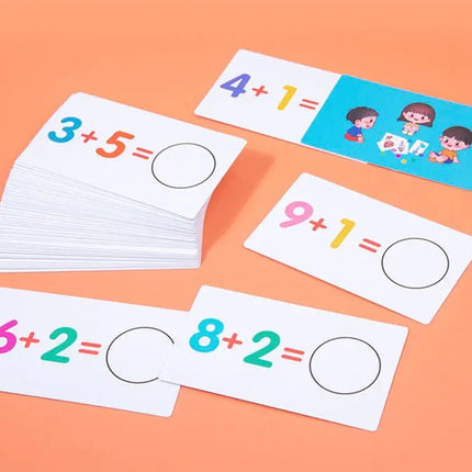 Math Toys Digital Card Montessori Wooden Addition Subtraction Teaching Aids Subtraction Operation Learning Logical Thinking