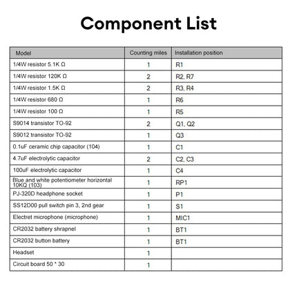 Hearing aid Diy kit Audio amplifier Practical teaching competition Electronic DIY Interest Production Parts