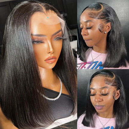 Bob Wig Human Hair Straight Lace Front Wigs Human Hair Short Bob Human Hair Wigs Black Lace Front Wig Human Hair Wigs 100%Human