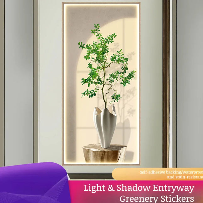 Light and shadow porch decorative wall painting Modern Painting Living Room Home Decoration 50*105cm decoration wall paste