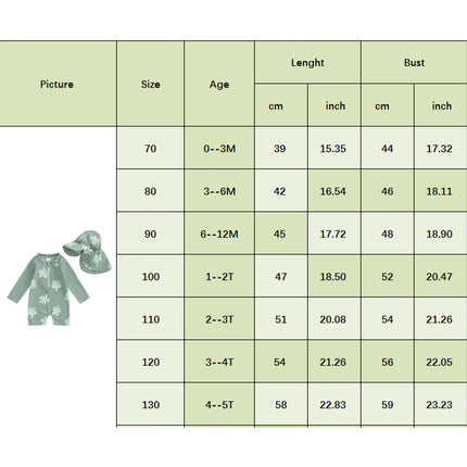 Infant Baby Boys Rash Guard with Swim Cap Long Sleeve Swimwear Turtle/Dinosaur Print Beachwear Toddler Swimwear Bathing Suit