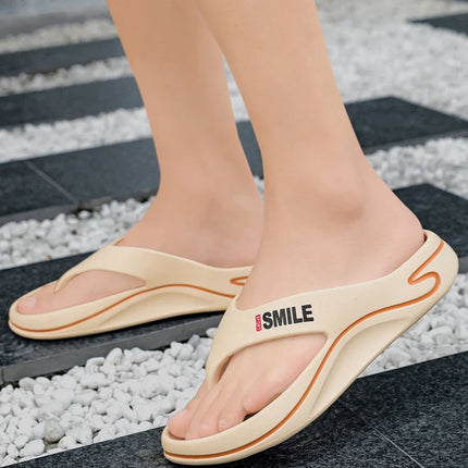 2025 Summer Man Slippers Soft Bottom Slides Non-slip Thick Soled Men's Slippers Flip Flops Indoor Outdoor Beach Sandals