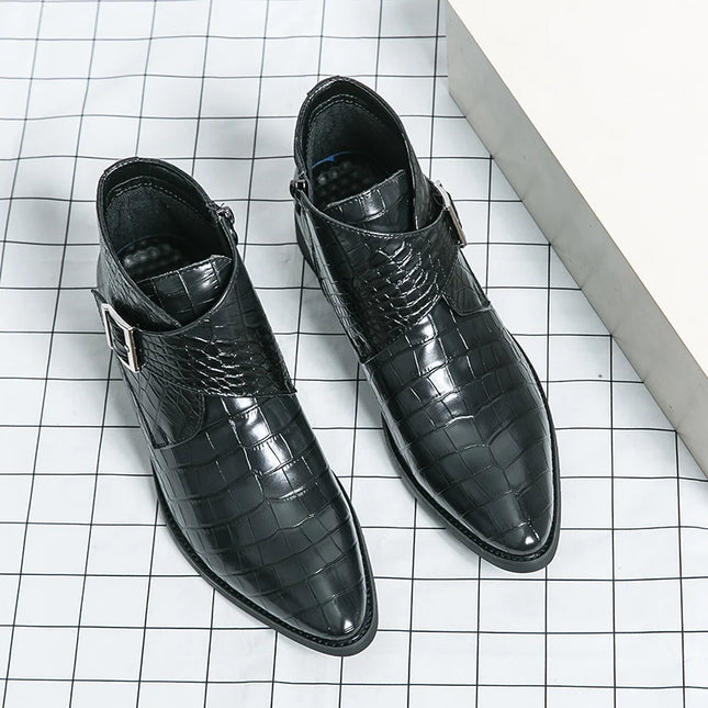 Hot Selling Pointed Chelsea Boots Europe America English Style High Top Shoes Men's Ankle Boots Office Men's Business Boots