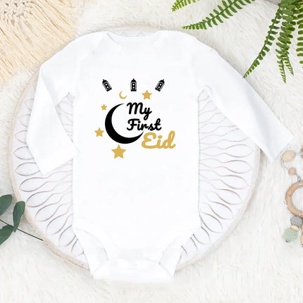Baby Eid Romper My First Ramadan Newborn Outfit Toddler Ramadan Clothes Infant Eid Bodysuits Baby Shower Keepsake Gifts