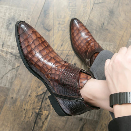 Hot Selling Pointed Chelsea Boots Europe America English Style High Top Shoes Men's Ankle Boots Office Men's Business Boots