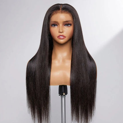 Malaysia Bone Straight 13*5*2 T Lace Wigs For Black Women 180% Density Silky Straight Transparent Human Hair Lace Front Wigs