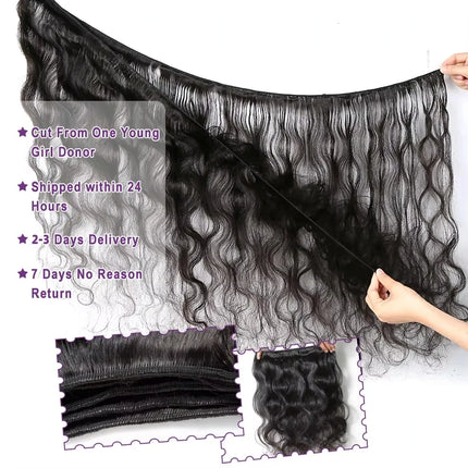 Body Wave 16A Curly 30 40 Inch 100% Human Hair Bundles Brazilian 3 4 Bundles Hair Wig Weave Hair Extensions Virgin Hair Raw Wigs