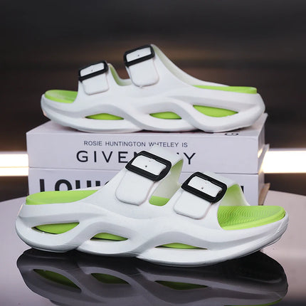 Slippers summer new breathable men's casual outdoor beach shoes classic slippers soft-sole non-slip comfort thick-sole sandals