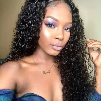 Kinky Curly Hair V Part Wigs No Leave Out Thin Part Human Hair Wigs For Beginners Afro Curly Glueless V Part Wigs Black Wig
