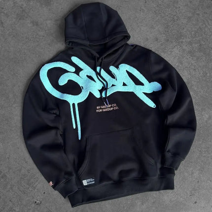 New Punk Goth Casual Loose Men Suit 2025 American High Street Fashion Clothing Retro Harajuku Y2K Fashion Oversized Hoodie