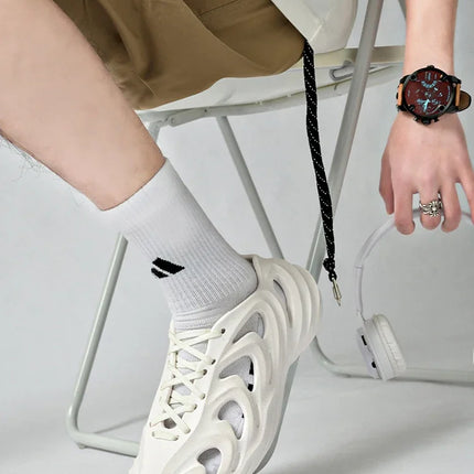 Summer Men's Classic Hollow Sandals Anti slip Beach Hole Shoes Lace up Sports Sandals Outdoor Lightweight Water Garden Shoes